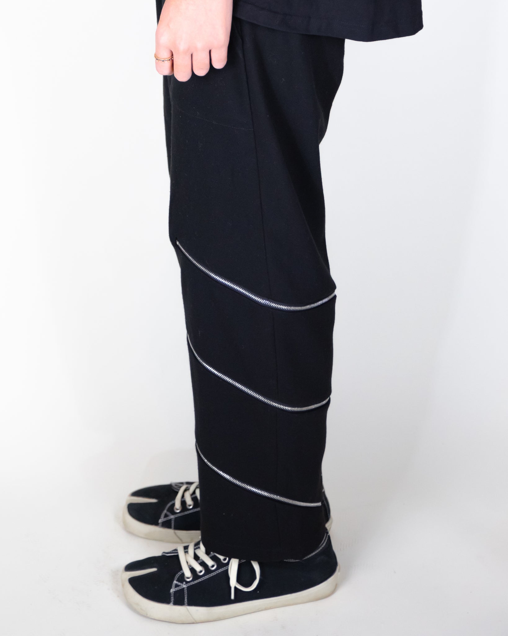 Unnecessary Zipper High Waisted Cropped Trousers